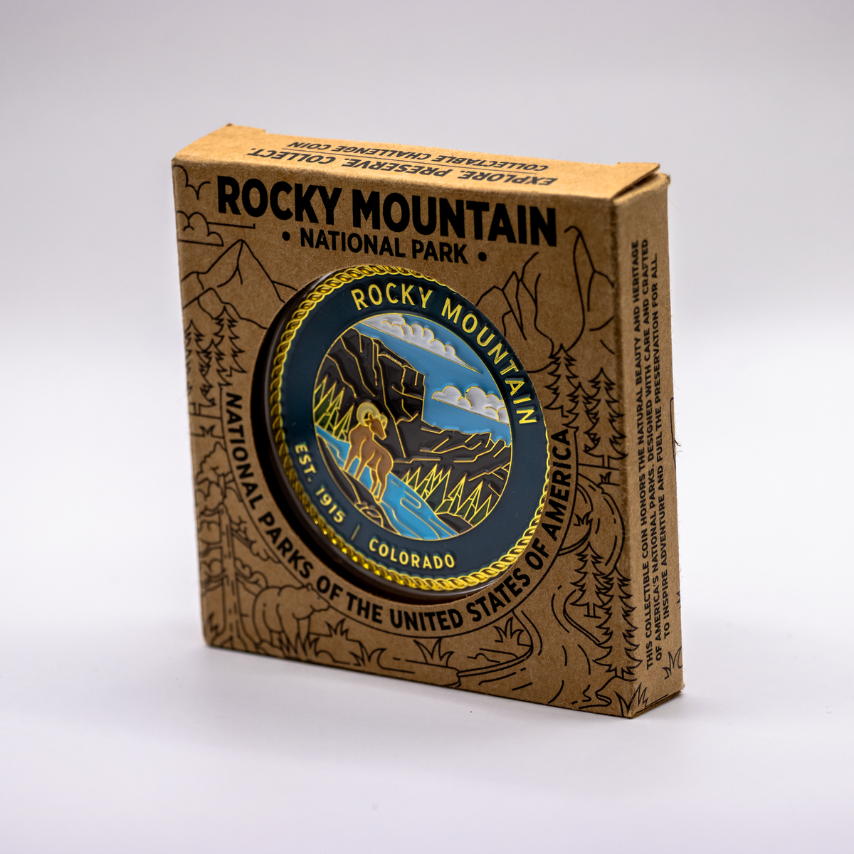 Rocky Mountain National Park Challenge Coin